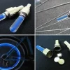 Set 2 Capace Valva cu LED Albastru, cu senzor de lumina si miscare