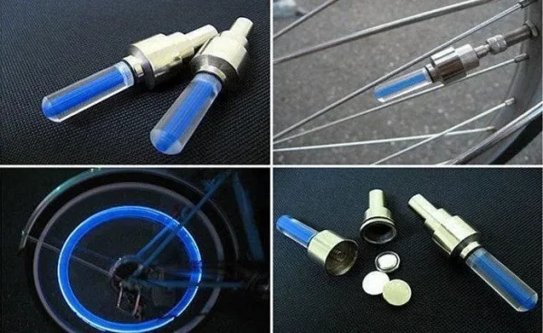 Set 2 Capace Valva cu LED Albastru, cu senzor de lumina si miscare