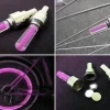 Set 2 Capace Valva cu LED Roz, cu senzor de lumina si miscare