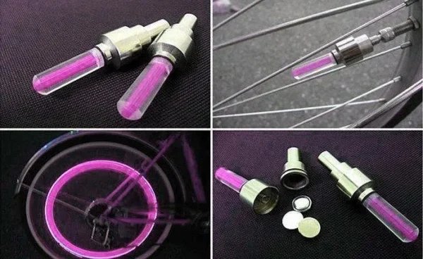 Set 2 Capace Valva cu LED Roz, cu senzor de lumina si miscare