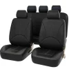 Set 11 huse scaun auto UNIVERSALE din piele ecologica NEGRU AG338E