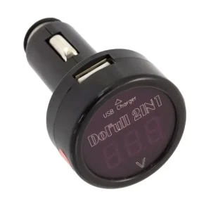 Incarcator Telefon Auto si Voltmetru Auto Digital, 2in1, 12V-24V