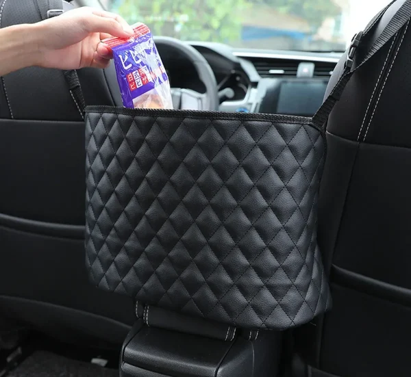 Organizator scaun auto de tip sacosa, 27 x 39cm, culoare neagra