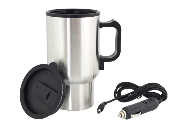 Cana termica din otel cu functie de incalzire, 12V, 400ml