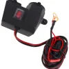 Priza de bricheta suplimentara, waterproof, 12V, 10A, cu 2 porturi incarcare USB, 5V, 2,1A, cu destinatie Moto, ATV, SSV, Quad, Off-Road