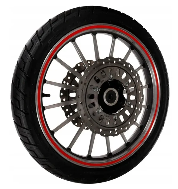 Set 16 ornamente Reflectorizante pentru jante auto, moto, culoare Rosie