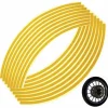 Set 16 ornamente Reflectorizante pentru jante auto, moto, culoare Galben