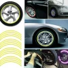 Set 16 ornamente Reflectorizante pentru jante auto, moto, culoare Galben