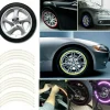 Set 16 ornamente Reflectorizante pentru jante auto, moto, culoare Argintiu