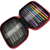 Set 50 piese pentru crosetat in husa din piele ecologica, un cadou perfect pentru pasionații de crosetat sau broderie