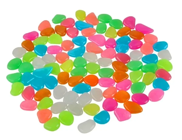 Set 100 pietre decorative fluorescente, culoare Multicolor, AVX-AG653C