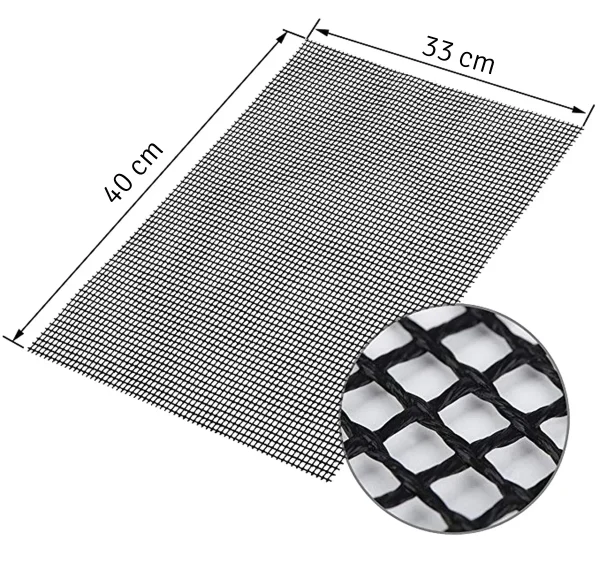 Covoras antiaderent din teflon pentru gatitul pe gratar, reutilizabil, lavabil, 40 x 33 cm
