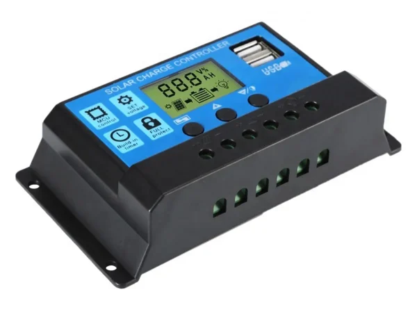 Controler/Regulator de incarcare panou solar, 12 - 24V, 30A, mini dual USB