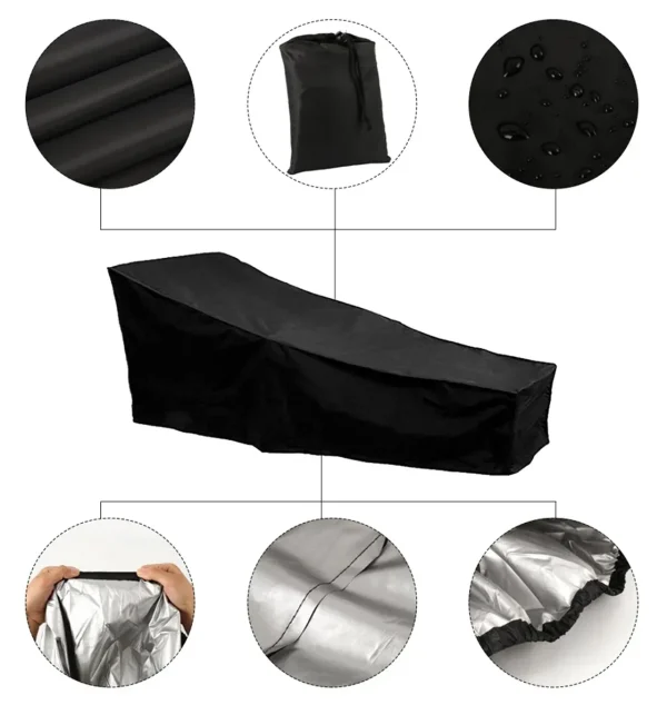 Husa impermeabila pentru sezlong gradina, 210 x 80 cm