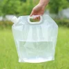 Canistra 10l reutilizabila, pliabila, etansa, transparenta, pentru apa potabila necesara in calatorii, camping, off-road, ATV
