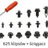 Set 625 clipsuri auto universale pentru montaj cu extractor inclus