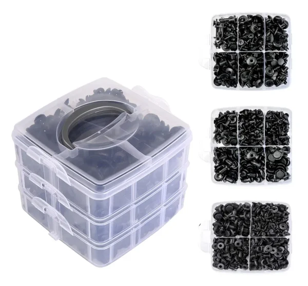 Set 625 clipsuri auto universale pentru montaj cu extractor inclus