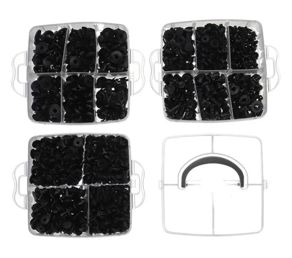 Set 625 clipsuri auto universale pentru montaj cu extractor inclus