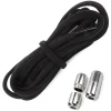 Sireturi elastice SMART pentru incaltaminte cu clema metalica, culoare neagra