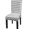 Husa universala pentru scaune clasice, model WAVE, culoare GRI + ALB