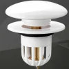 Dop scurgere chiuveta, universal, deschidere cu click, material oțel, diametru exterior 66 mm, culoare Alba