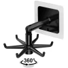 Umeras rotativ de bucatarie cu 6 carlige, material ABS, lungime 11 cm, culoare Negru