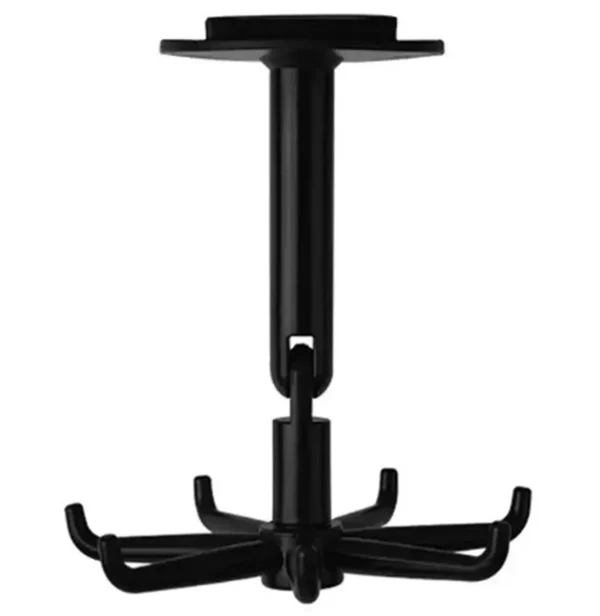 Umeras rotativ de bucatarie cu 6 carlige, material ABS, lungime 11 cm, culoare Negru