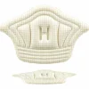 Set 10 buc. (5 seturi) de pernite protectie calcaie pentru incaltaminte, autoadezive, din spuma moale si material textil, culoare CREM