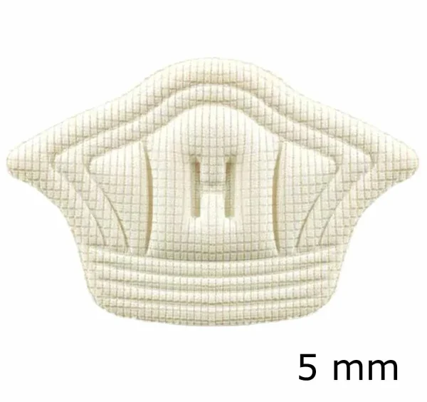 Set 10 buc. (5 seturi) de pernite protectie calcaie pentru incaltaminte, autoadezive, din spuma moale si material textil, culoare CREM