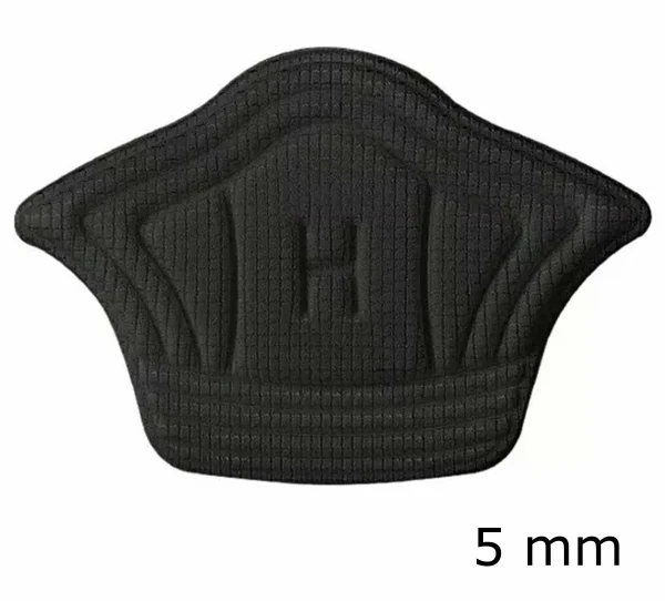 Set 10 buc. (5 seturi) de pernite protectie calcaie pentru incaltaminte, autoadezive, din spuma moale si material textil, culoare NEAGRA