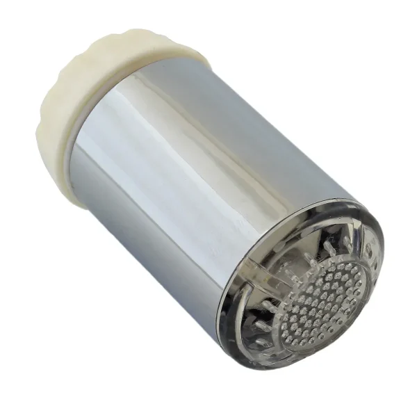 Cap robinet cu LED si senzor de temperatura, iluminare in 3 culori in functie de temperatura apei