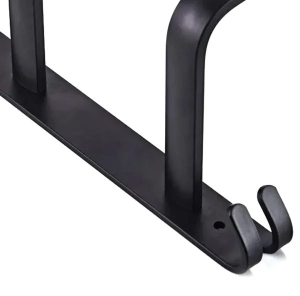 Suport de prosoape pentru baie tip "Mansarda" din aluminiu, lungime 60 cm, culoare Negru Mat