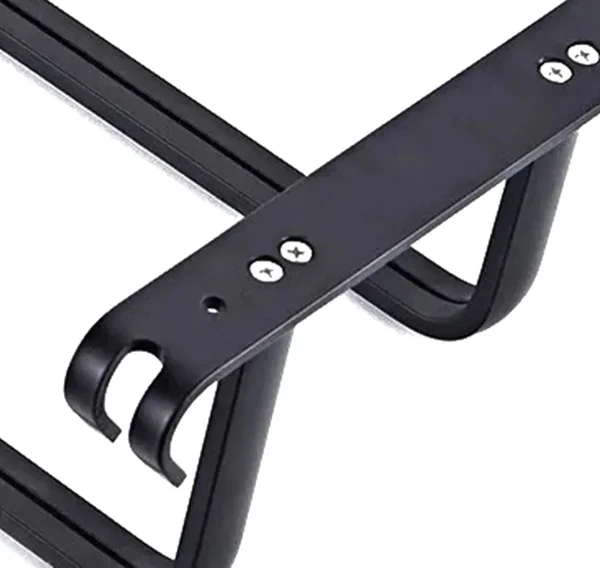 Suport de prosoape pentru baie tip "Mansarda" din aluminiu, lungime 60 cm, culoare Negru Mat