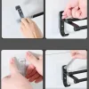 Suport de prosoape pentru baie tip "Mansarda" din aluminiu, lungime 60 cm, culoare Negru Mat
