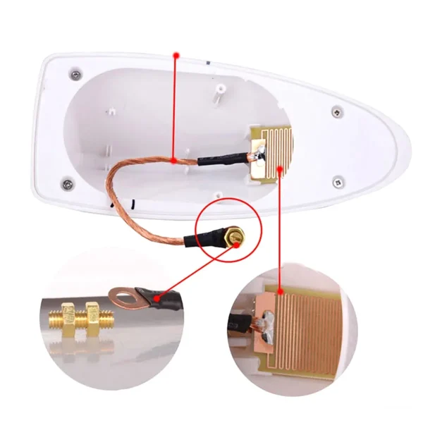 Antena auto activa AM - FM tip "SHARK TAIL" culoare ALBASTRU
