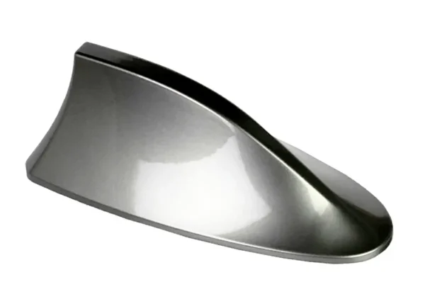 Antena auto activa AM - FM tip "SHARK TAIL" culoare GRI ARGINTIU