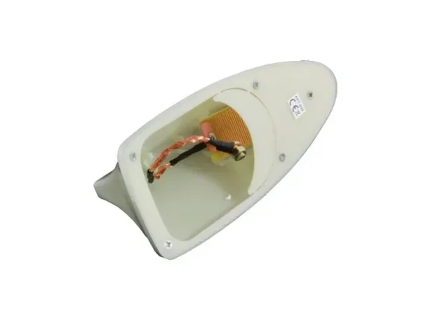 Antena auto activa AM - FM tip "SHARK TAIL" culoare GRI ARGINTIU