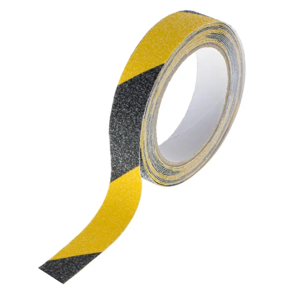 Banda de protectie Anti-Alunecare, autoadeziva, culoare Negru-Galben, dimensiune 5m x 2,5cm