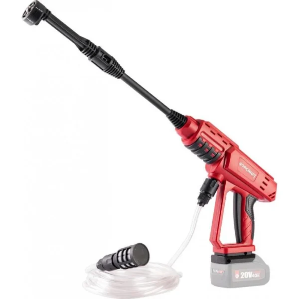 Aparat de curatat, spalat cu presiune, 20V Li-ion (acumulator neinclus), 2.4 MPa, 2.5 L/min, cu accesorii, Worcraft