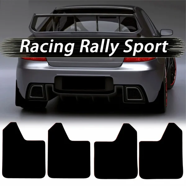 Set 4 Aparatori Noroi SPORT din cauciuc pentru autoturisme, universale, model Blank, dimensiune 30 x 23cm