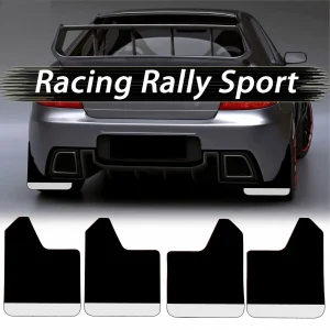 Set 4 Aparatori Noroi SPORT din cauciuc pentru autoturisme, universale, model Silver, dimensiune 30 x 23cm