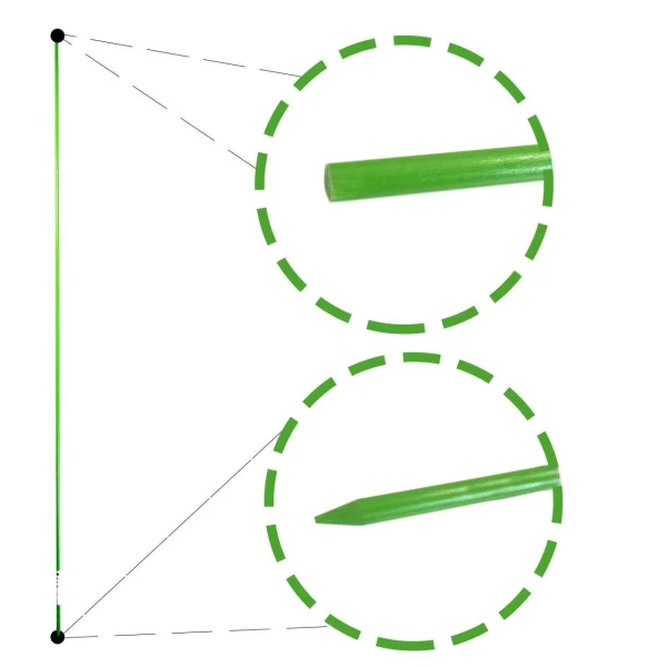 Suport/arac pentru plante, rosii, fibra de sticla, verde, 0.7x100 cm, Artool