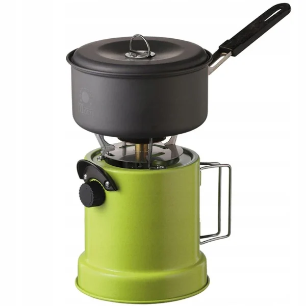 Aragaz camping, portabil, Meva, 2 in 1, incalzitor, un arzator, aprindere piezo-electrica