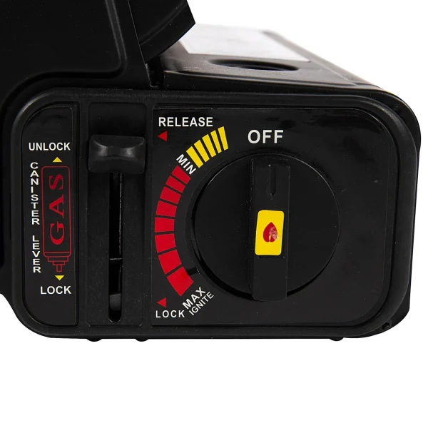 Aragaz camping, portabil, Micul Fermier, 2 in 1, incalzitor, 1.3 kW, un arzator, aprindere piezo-electrica, 29x24x27 cm