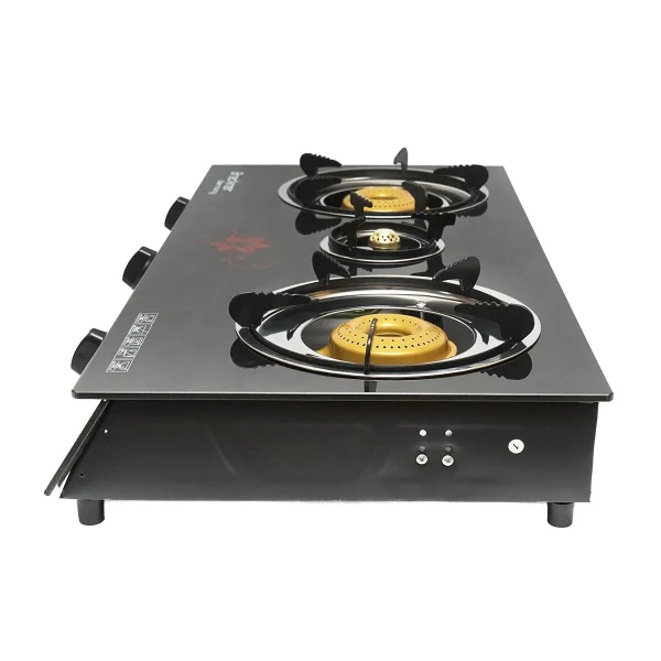 Aragaz camping, portabil, sticla securizata, 2 arzatoare, 2.5 kW, Breckner Germany