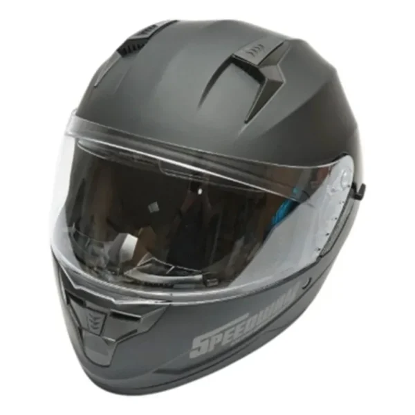 Casca moto integrala negru mat cu viziera transparenta si ochelari de soare, marimea L, model Arcane II