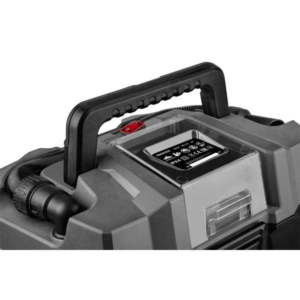 Aspirator de atelier, umed-uscat, 18V Li-ion (acumulator neinclus), functie suflare, cu accesorii, Graphite Energy