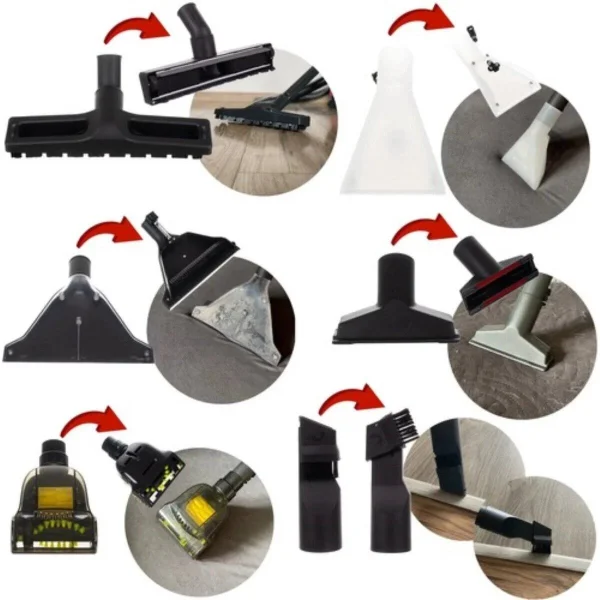 Aspirator industrial, umed-uscat, 1600 W, 20 L, filtru HEPA, cu accesorii, Kaminer