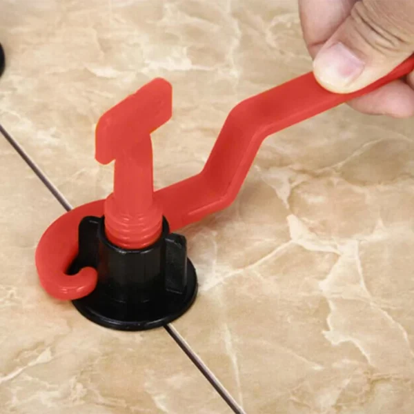 Set de nivelare si aliniere a placilor ceramice, 100 tije tip T refolosibile, distantiere, chei