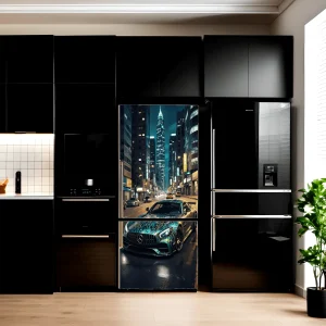 Folie imprimata color pentru decor Frigider, dimensiune 200 x 90cm, model: AVX-FR09